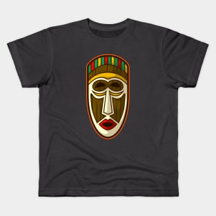 Ancient african aboriginal mask design Kids T-Shirt